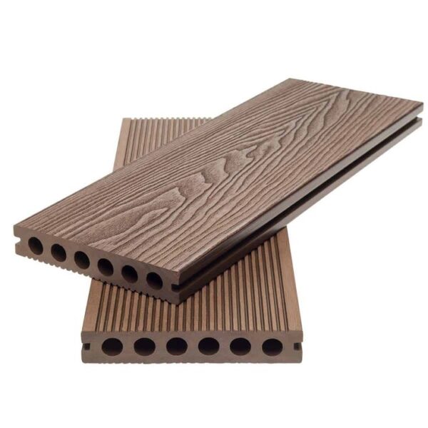 Placa Deck Wpc 150x23x2900mm 3D Maro İnchis Pardoseala Terasa Dusumea Decking Gol Rotund