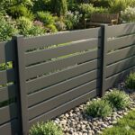 Lamela Aluminiu Antracit pentru Gard 150x20mm, 2 ml - imagine 2