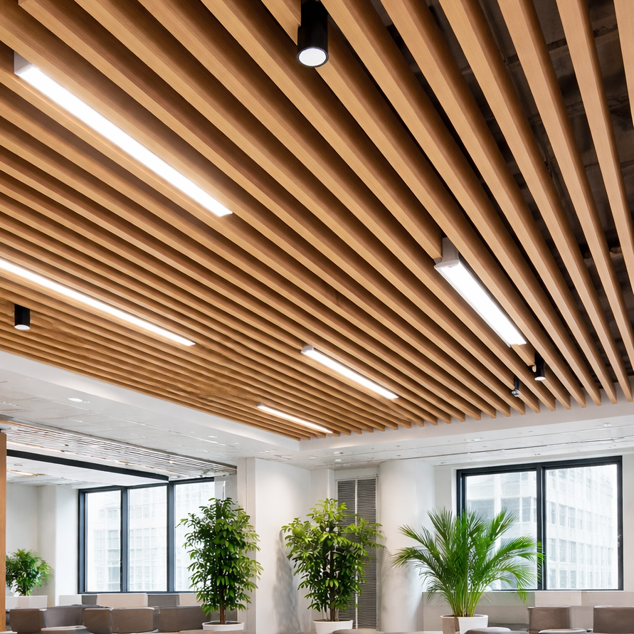 Tavan suspendat metalic tip lamele (2) Tavan Suspendat Metalic tip Lamele H:90x50mm Lungime 295cm, 0.7 mm - imagine 1