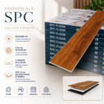 Parchet SPC Premium, 6mm, cu izolator, Rezistent la Apă, Nuc, JCL 8055 - imagine 2